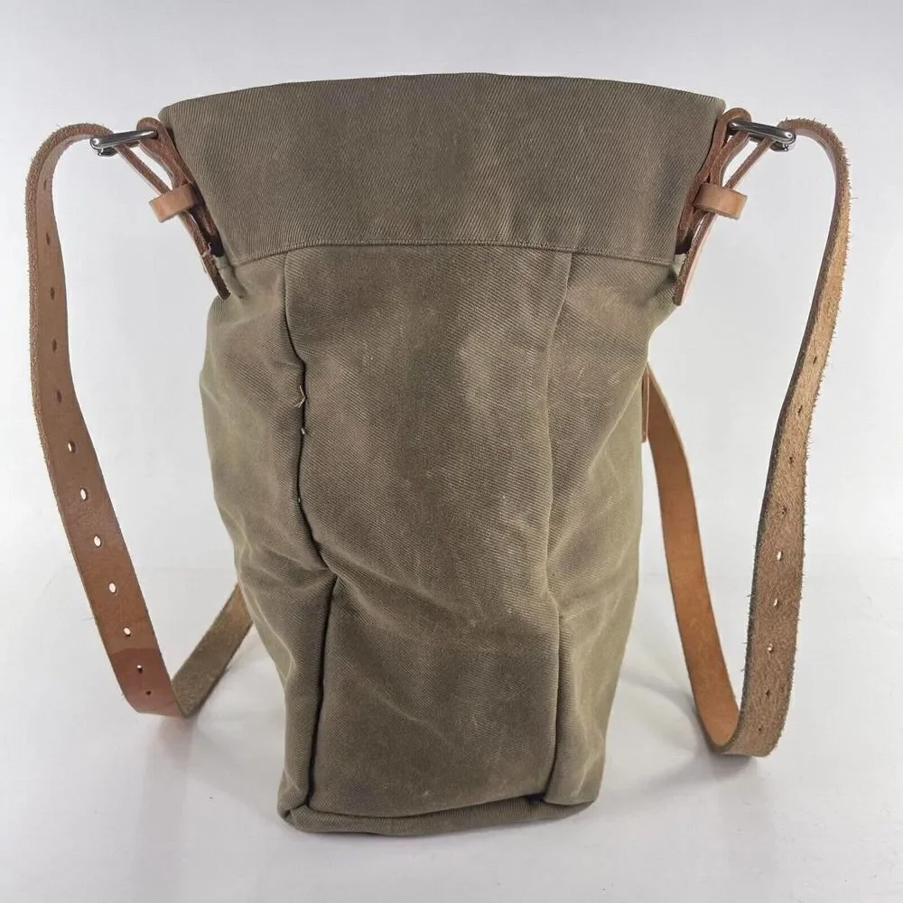 Colsen Keane leather bag Charlotte Olive Green Canvas tote should Handbag bag - Picture 4 of 9